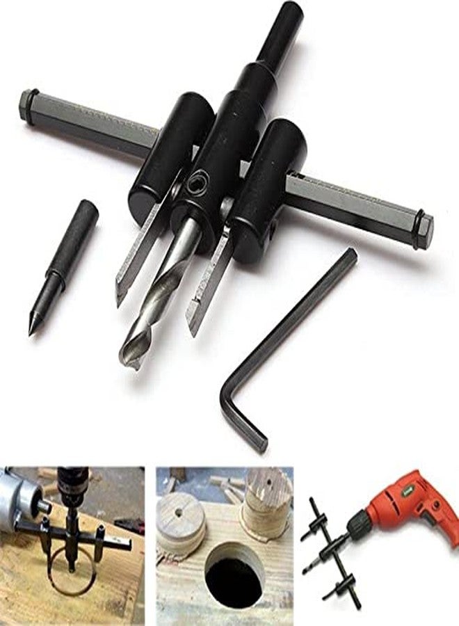 Garth Adjustable Hole Saw Circle Cutter Drill Bit Tool for for Wood Board, Plastic Board, Plywood, Gypsum Board Saw Round Cutting - Image 4